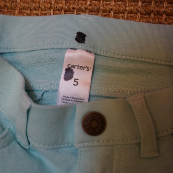 Girls Size 5 Carter's Aqua Pant-style Leggings - Picture 2 of 3